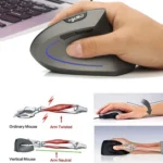 HXSJ T22 2.4GHz Wireless 4-Keys 2400 DPI Adjustable Ergonomics Optical Vertical Mouse - Image 6