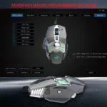HXSJ J200 7 Keys Programmable Wired E-sports Mechanical Mouse with Light - Image 11