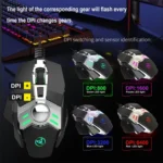 HXSJ J200 7 Keys Programmable Wired E-sports Mechanical Mouse with Light - Image 5