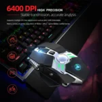HXSJ J200 7 Keys Programmable Wired E-sports Mechanical Mouse with Light - Image 6