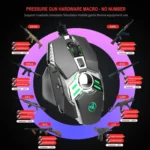 HXSJ J200 7 Keys Programmable Wired E-sports Mechanical Mouse with Light - Image 9