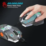 HXSJ J200 7 Keys Programmable Wired E-sports Mechanical Mouse with Light - Image 10
