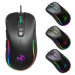 HXSJ J300 7 Keys RGB Lighting Programmable Gaming Wired Mouse(Black) - Image 2