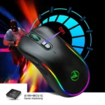 HXSJ J300 7 Keys RGB Lighting Programmable Gaming Wired Mouse(Black) - Image 4