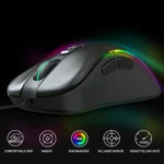 HXSJ J300 7 Keys RGB Lighting Programmable Gaming Wired Mouse(Black) - Image 6