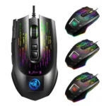 HXSJ J500 7 Keys RGB Programmable Display Screen Gaming Wired Mouse - Image 2