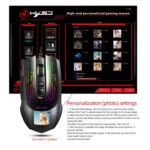 HXSJ J500 7 Keys RGB Programmable Display Screen Gaming Wired Mouse - Image 8