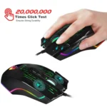 HXSJ J500 7 Keys RGB Programmable Display Screen Gaming Wired Mouse - Image 10