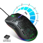 HXSJ J900 6 Keys RGB Lighting Programmable Gaming Wired Mouse (White) - Image 11