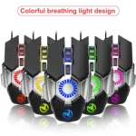 HXSJ J700 Colorful Lighting Programmable E-sports Gaming Wired Mouse - Image 4