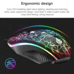 SHIPADOO D620 104-key Wired RGB Color Cracked Backlight Gaming Keyboard Mouse Kit for Laptop, PC - Image 14