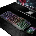 SHIPADOO D620 104-key Wired RGB Color Cracked Backlight Gaming Keyboard Mouse Kit for Laptop, PC - Image 16