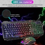 SHIPADOO D620 104-key Wired RGB Color Cracked Backlight Gaming Keyboard Mouse Kit for Laptop, PC - Image 7