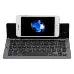 F18 Ultra-slim Rechargeable Foldable 58 Keys Bluetooth Wireless Keyboard with Holder - Image 3