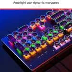 YINDIAO Electroplating Punk Mixed Light USB Mechanical Gaming Wired Keyboard, Blue Shaft - Image 6