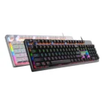 YINDIAO Classic Square Keys Mixed Light USB Mechanical Gaming Wired Keyboard, Blue Shaft - Image 2