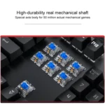 YINDIAO Classic Square Keys Mixed Light USB Mechanical Gaming Wired Keyboard, Blue Shaft - Image 4