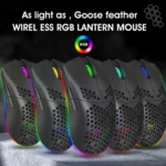 HXSJ T66 7 Keys Colorful Lighting Programmable Gaming Wireless Mouse - Image 3