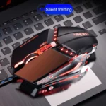 YINDIAO 3200DPI 4-modes Adjustable 7-keys RGB Light Wired Metal Mechanical Hard Core Macro Mouse, Style: Audio Version - Image 5