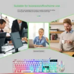 TX300 Mechanical Feel Backlight Punk Wired Keyboard Mouse Set - Image 12