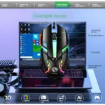 TX300 Mechanical Feel Backlight Punk Wired Keyboard Mouse Set - Image 9