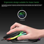 TX300 Mechanical Feel Backlight Punk Wired Keyboard Mouse Set - Image 10