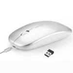HXSJ M90 2.4GHz Ultrathin Mute Rechargeable Dual Mode Wireless Bluetooth Notebook PC Mouse