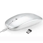HXSJ M90 2.4GHz Ultrathin Mute Rechargeable Dual Mode Wireless Bluetooth Notebook PC Mouse - Image 2