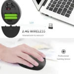 HXSJ T33 2.4GHz Ergonomic Optical Wireless Notebook PC Mouse - Image 3