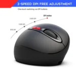 HXSJ T33 2.4GHz Ergonomic Optical Wireless Notebook PC Mouse - Image 7