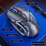 YINDIAO G5 3200DPI 4-modes Adjustable 6-keys RGB Light Wired Gaming Mouse - Image 2