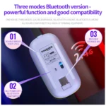 YINDIAO A2 BT3.0 + BT5.0 + 2.4GHz 1600DPI 3-modes Adjustable RGB Light Wireless Silent Bluetooth Mouse - Image 4