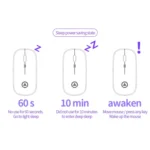 YINDIAO A2 BT3.0 + BT5.0 + 2.4GHz 1600DPI 3-modes Adjustable RGB Light Wireless Silent Bluetooth Mouse - Image 6