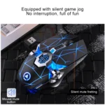 YINDIAO A7 2.4GHz 1600DPI 3-modes Adjustable 7-keys Rechargeable RGB Light Wireless Silent Gaming Mouse - Image 5