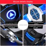 YINDIAO A7 2.4GHz 1600DPI 3-modes Adjustable 7-keys Rechargeable RGB Light Wireless Silent Gaming Mouse - Image 9