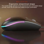 YINDIAO G3SE 1600DPI 3-modes Adjustable 3-keys RGB Light Wired Business Mouse - Image 5