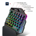 HXSJ  V100 + A876 Mobile Game One Hand Wired Keyboard + Mouse Set - Image 4