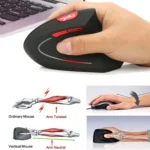 HXSJ T24 6 Buttons 2400 DPI 2.4G Wireless Vertical Ergonomic Mouse with USB Receiver - Image 5