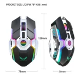 ZERODATE T30 2.4GHz 2400DPI Three-speed Adjustable RGB Backlight Wireless Optical Mouse - Image 4