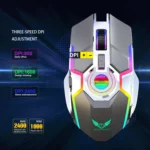 ZERODATE T30 2.4GHz 2400DPI Three-speed Adjustable RGB Backlight Wireless Optical Mouse - Image 9