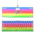 HXSJ V700T 61-key Wired Membrane RGB Backlit Mechanical Keyboard - Image 2
