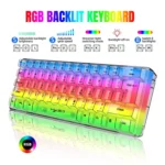 HXSJ V700T 61-key Wired Membrane RGB Backlit Mechanical Keyboard - Image 4