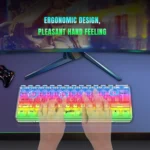 HXSJ V700T 61-key Wired Membrane RGB Backlit Mechanical Keyboard - Image 8