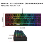 HXSJ V700B+A867 Wired RGB Backlit Keyboard and Mouse Set - Image 4
