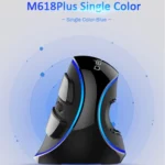 DELUX M618 Plus Wired Blue Version Optical Mouse Ergonomic Vertical Mouse 1600DPI - Image 4