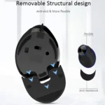 DELUX M618 Plus Wired Blue Version Optical Mouse Ergonomic Vertical Mouse 1600DPI - Image 7