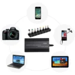 Laptop Notebook Power 100W Universal Charger with Car Charger & AC Power Adapter & 8 Power Adapters & 1 USB Port for Samsung, Sony, Asus, Acer, IBM, HP, DELL, UK Plug - Image 9