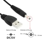USB Male to DC 3.5 x 1.35mm Power Cable, Length: 1.2m - Image 3