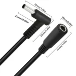 4.5 x 3.0mm Elbow Male to Female Adapter 15cm DC Power Extension Cable for HP - Image 5