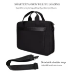 DJ06 Oxford Cloth Waterproof Wear-resistant Portable Expandable Laptop Bag for 15.6 inch Laptops, with Detachable Shoulder Strap - Image 4